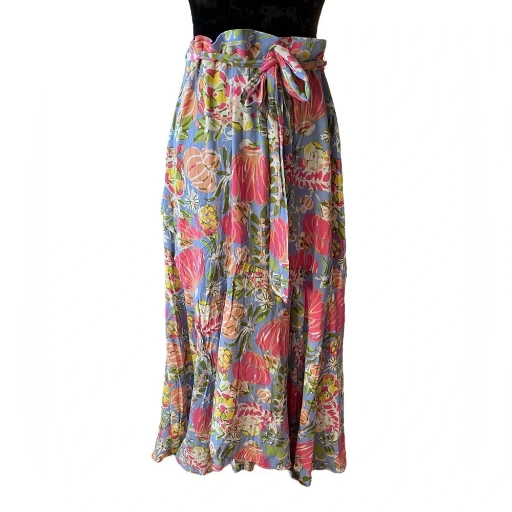 Matilda Jane Daydreaming Skirt Floral Maxi Faux Wrap Large